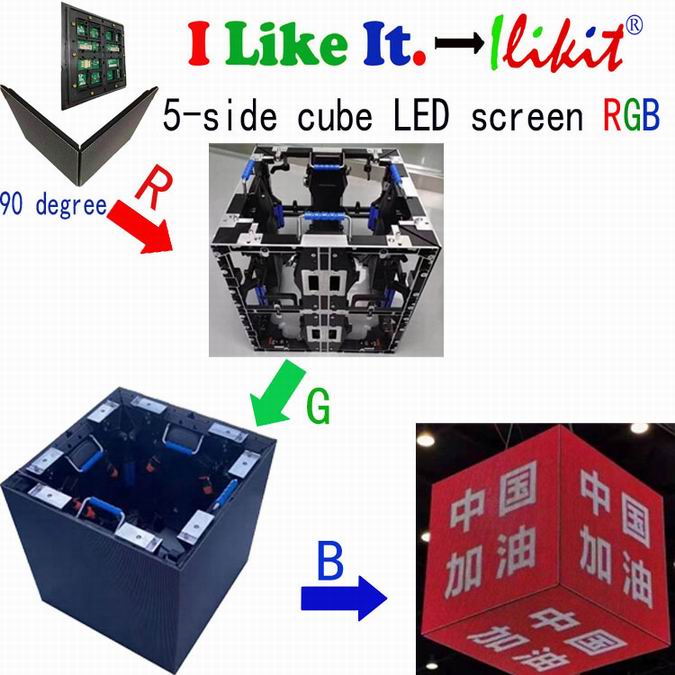 Model No.:cube shape LED screen