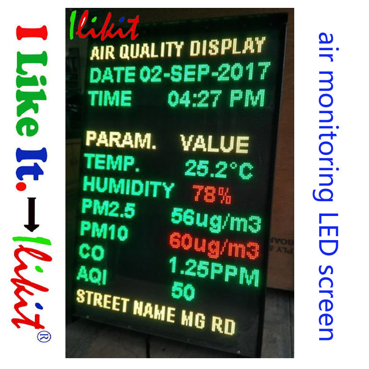 Model No.:air monitoring LED sign