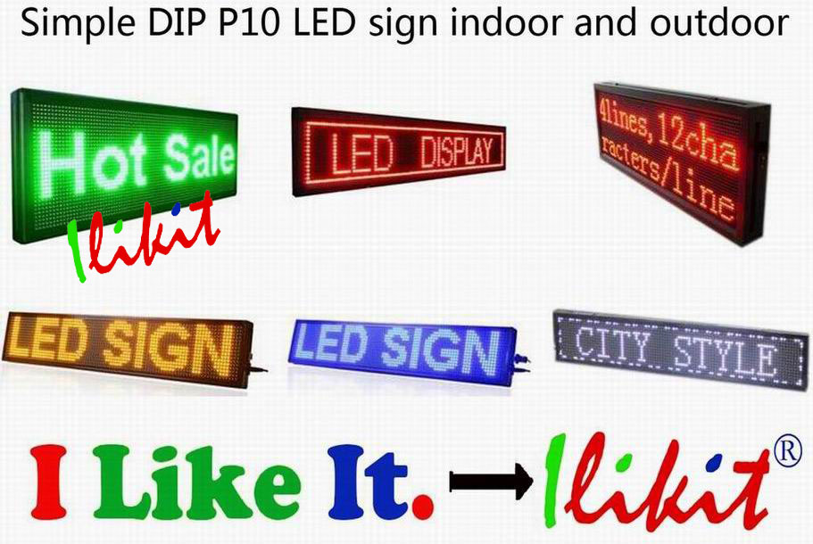 Model No.: DIP P10 LED monocolor small sign