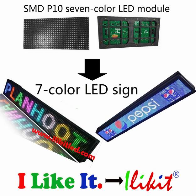Model No.:Small SMD P10 LED 7-color sign