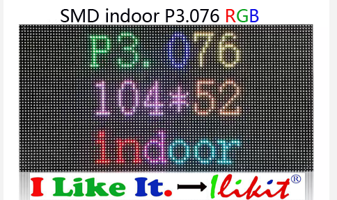 module No.:indoor P3.076 RGB LED module