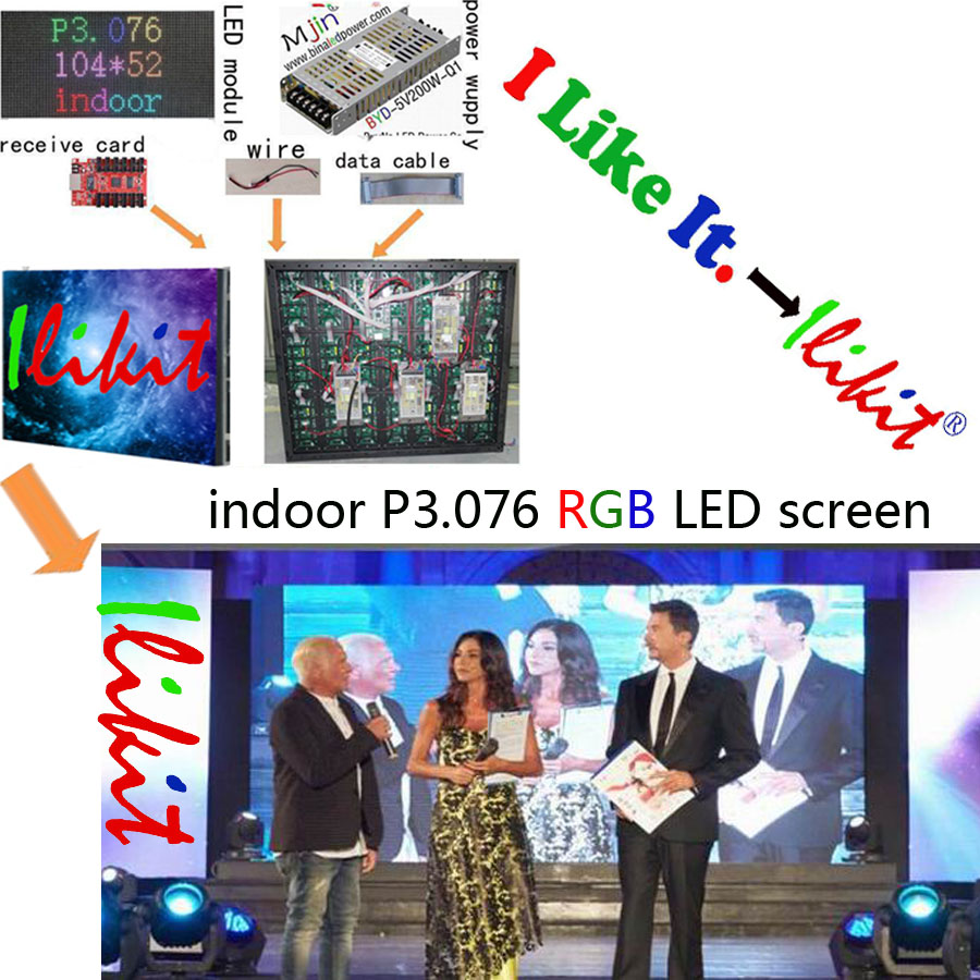 module No.:indoor P3.076 RGB LED module