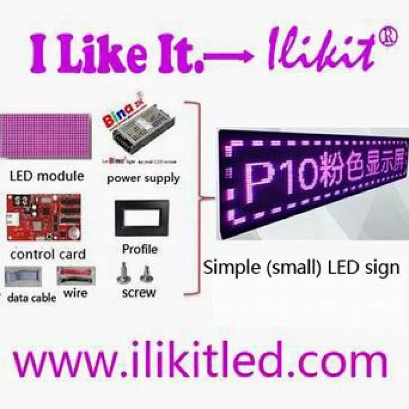 outdoor SMD P10 Pink LED sign